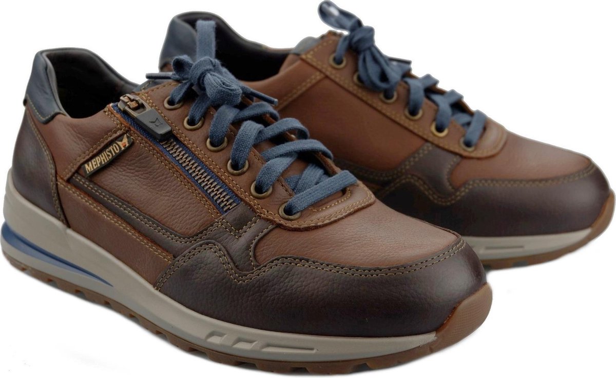 Mephisto BRADLEY heren sneakers - donkerbruin - maat 47.5