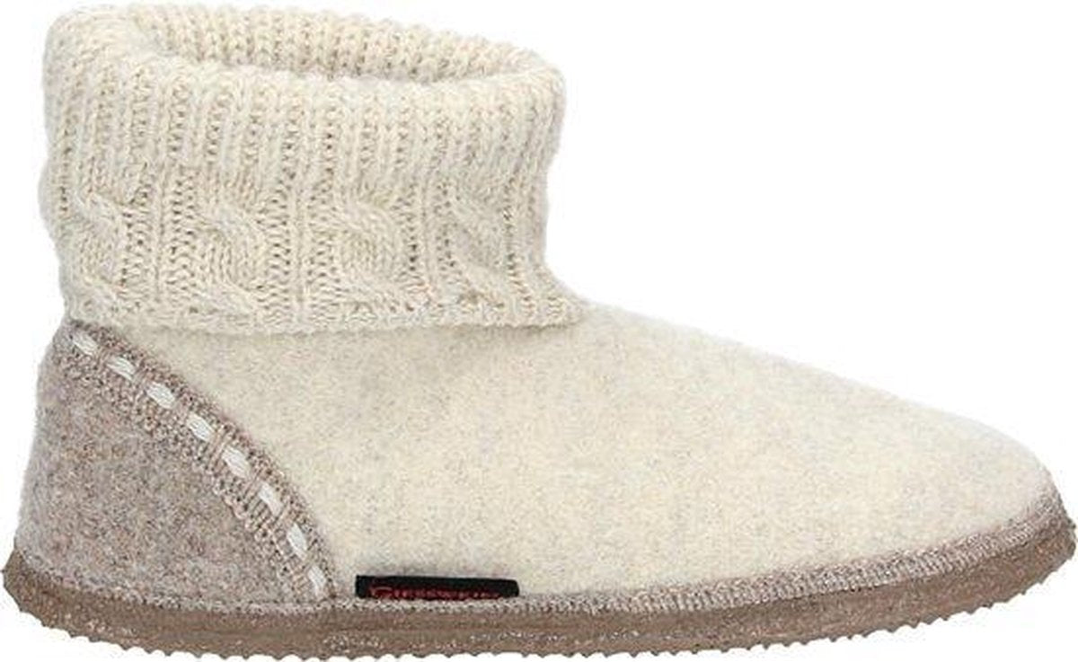 Giesswein FREIBURG - Volwassenen Dames pantoffels - Kleur: Wit/beige - Maat: 36