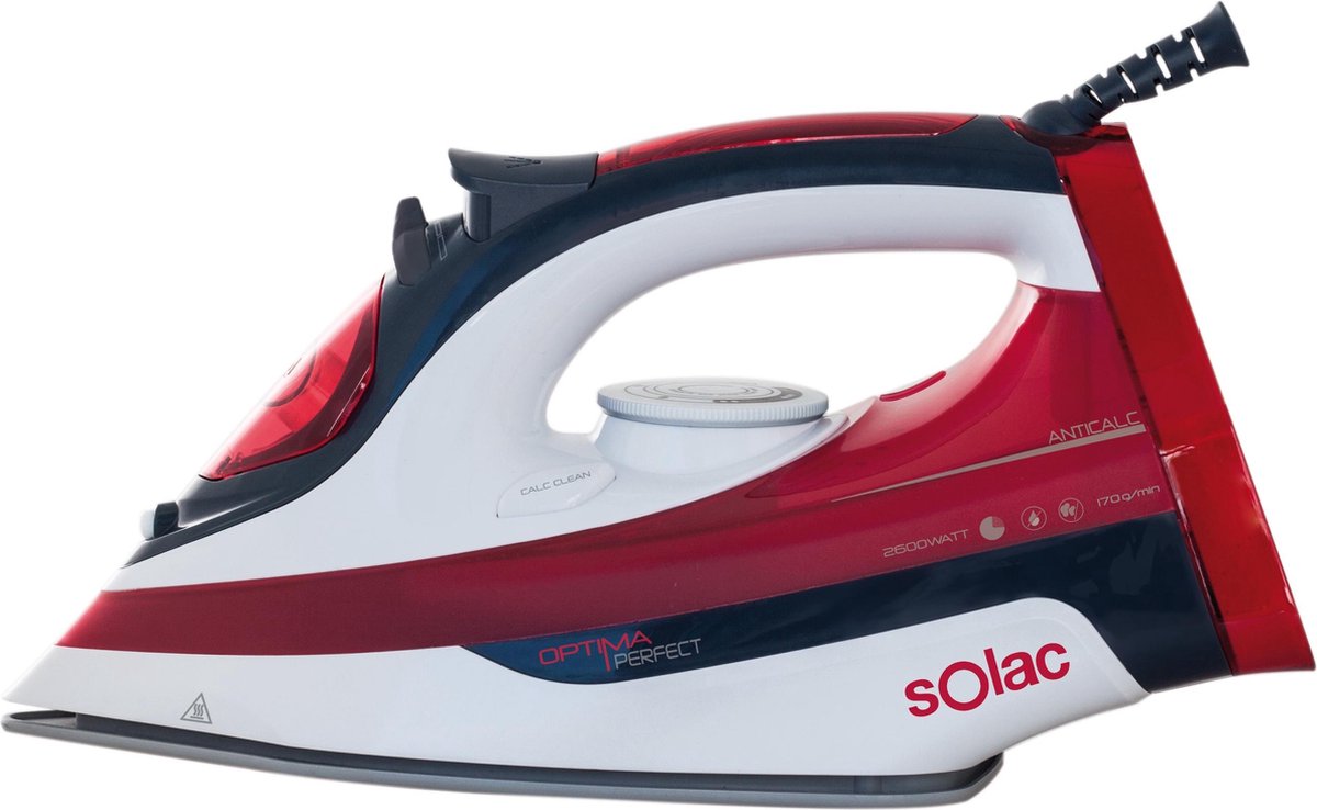 SOLAC S91864800 Optima Perfect 2600 W stoomstrijkijzer - rood en wit