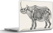 Laptop sticker - 10.1 inch - Illustratie van een wolharige Neushoorn