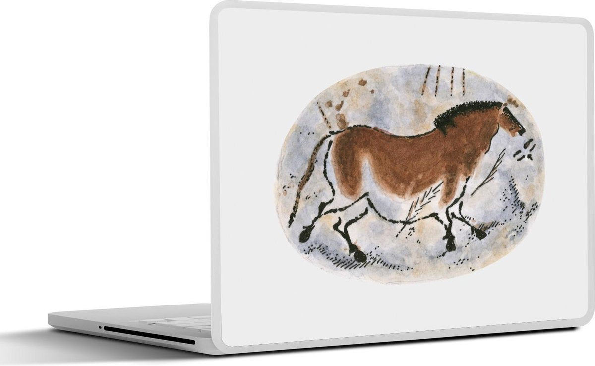 Laptop sticker - 10.1 inch - Illustratie van een paard in de Grotten van Lascaux