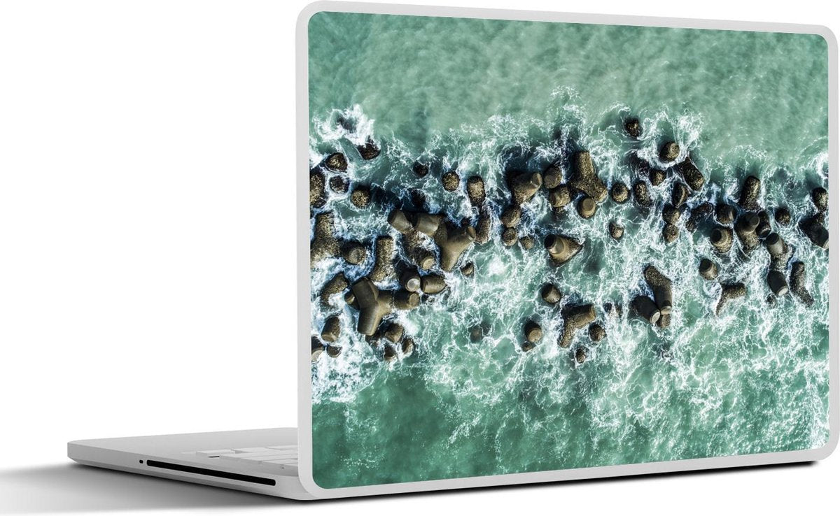 Laptop sticker - 10.1 inch - Abstracte Golfbreker
