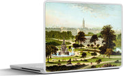 Laptop sticker - 10.1 inch - Illustratie van West End park in de Schotse stad Glasgow
