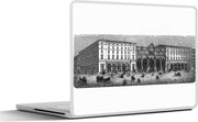 Laptop sticker - 10.1 inch - Illustratie van het stationsgebouw van Stuttgart in Duitsland