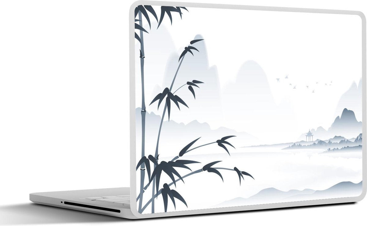Laptop sticker - 10.1 inch - Inktschildering Chinees landschap