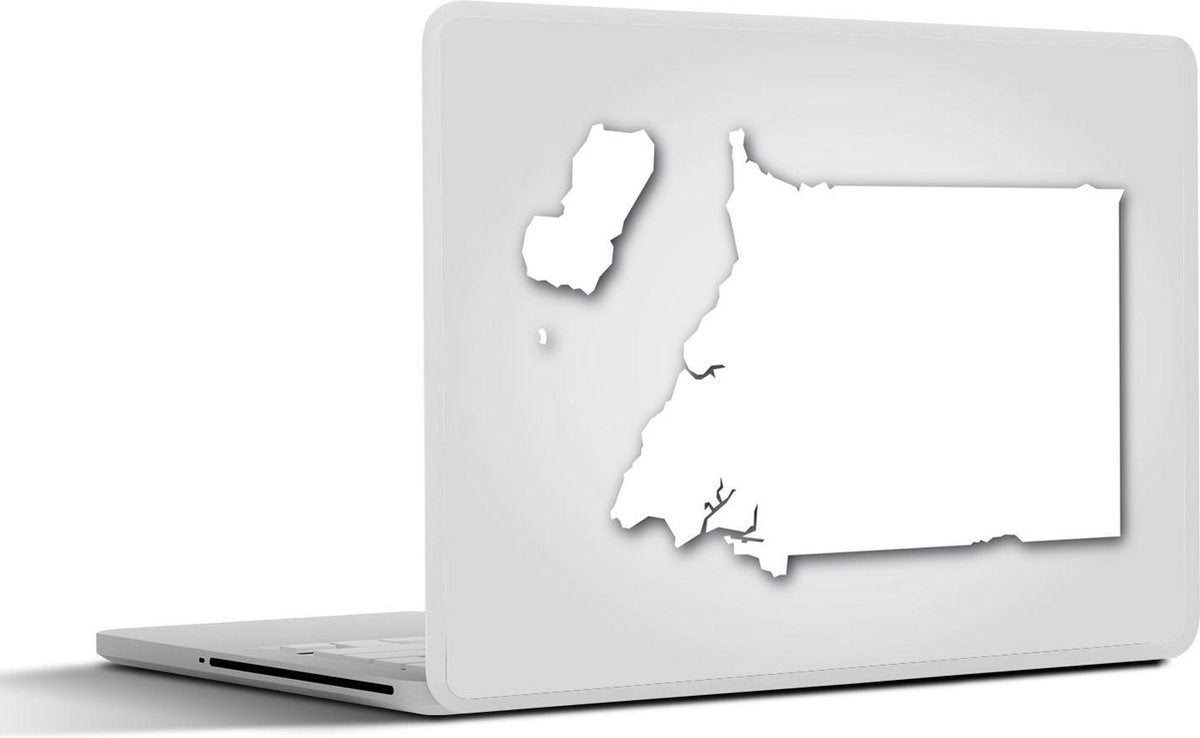 Laptop sticker - 10.1 inch - Illustratie van het silhouet van Equatoriaal-Guinea