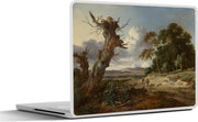 Laptop sticker - 10.1 inch - A landscape with two dead trees - Schilderij van Jan Wijnants
