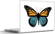 Laptop sticker - 10.1 inch - Illustratie van een vlinder met twee kleuren
