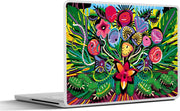 Laptop sticker - 10.1 inch - Illustratie van geschilderd boeket bloemen