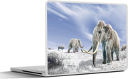 Laptop sticker - 10.1 inch - Illustratie van een kudde mammoeten