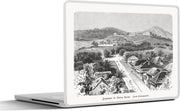 Laptop sticker - 10.1 inch - Illustratie van een historisch straatbeeld van het Afrikaanse Freetown