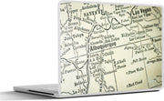 Laptop sticker - 10.1 inch - Illustratie van een kaart van Albuquerque