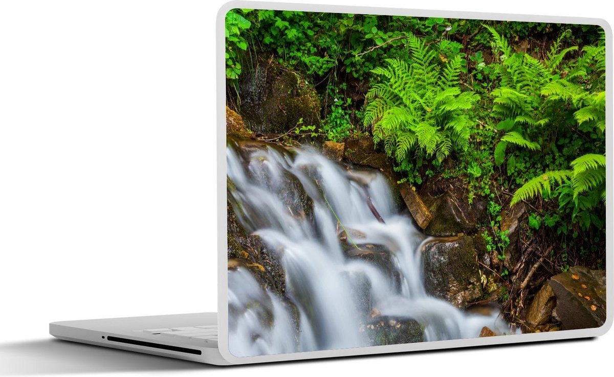 Laptop sticker - 10.1 inch - Adelaarsvaren in Bukit Lawang bij een waterval