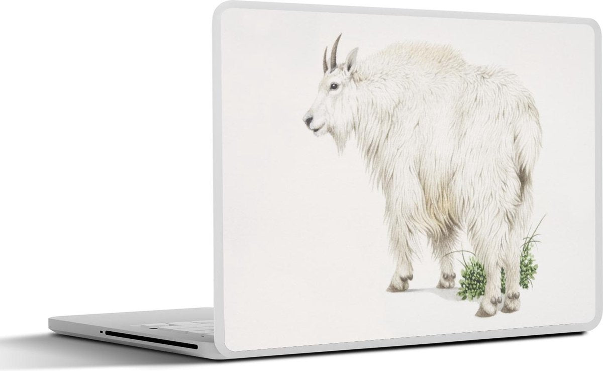 Laptop sticker - 10.1 inch - Illustratie van een sneeuwgeit