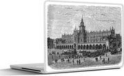Laptop sticker - 10.1 inch - Illustratie van een marktplein in Krakau