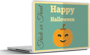 Laptop sticker - 10.1 inch - 'Happy Halloween' met een pompoen