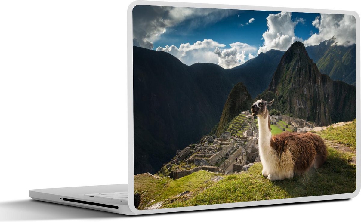Laptop sticker - 10.1 inch - Alpaca boven Machu Picchu