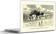Laptop sticker - 10.1 inch - Illustratie van een huis van David Livingstone