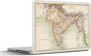 Laptop sticker - 10.1 inch - Illustratie van een historische kaart van India