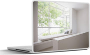 Laptop sticker - 10.1 inch - Afbeelding van witte muren en een groot raam