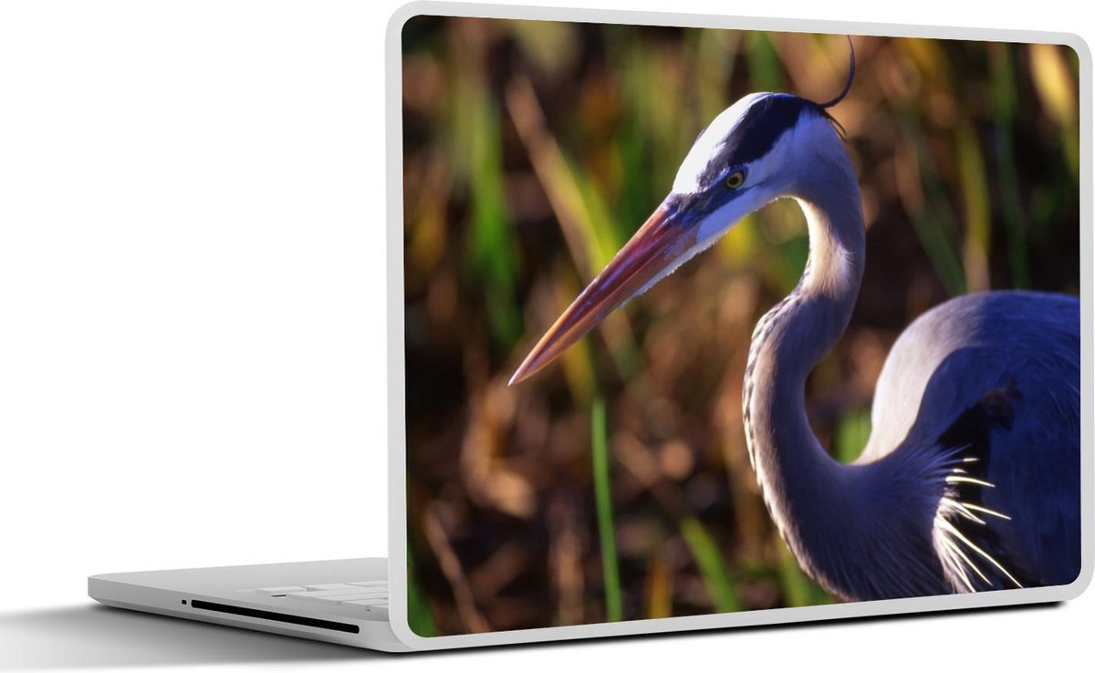 Laptop sticker - 10.1 inch -  een blauwe reiger