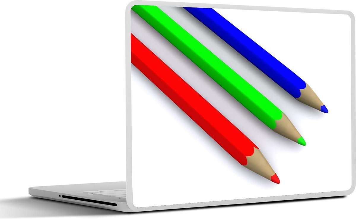 Laptop sticker - 10.1 inch - 3d afbeelding van potloden
