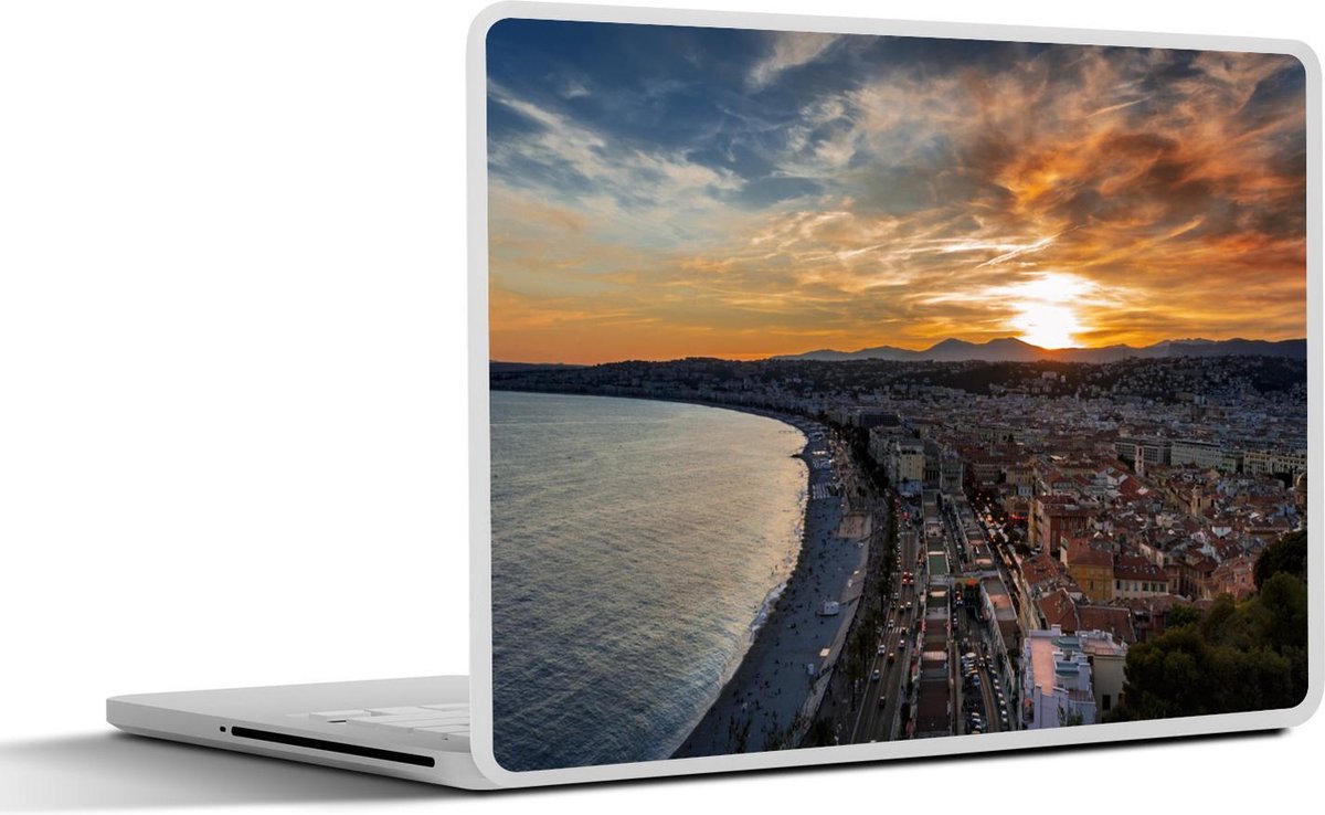 Laptop sticker - 10.1 inch - Adembenemende lucht boven Nice in Frankrijk