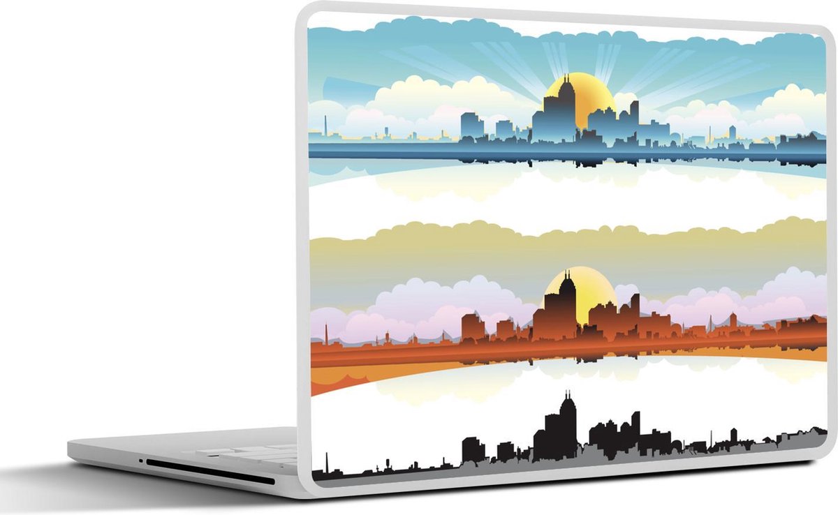Laptop sticker - 10.1 inch - Indianapolis in Indiana met verschillende kleuren