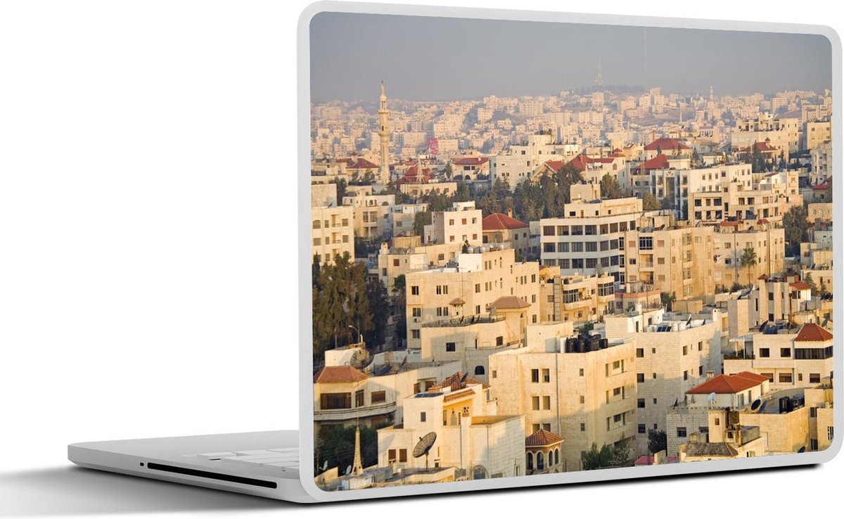 Laptop sticker - 10.1 inch - Indrukwekkend uitzicht op de huizen in Amman