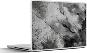 Laptop sticker - 10.1 inch - Abstract werk gemaakt van waterverf en grijze tinten