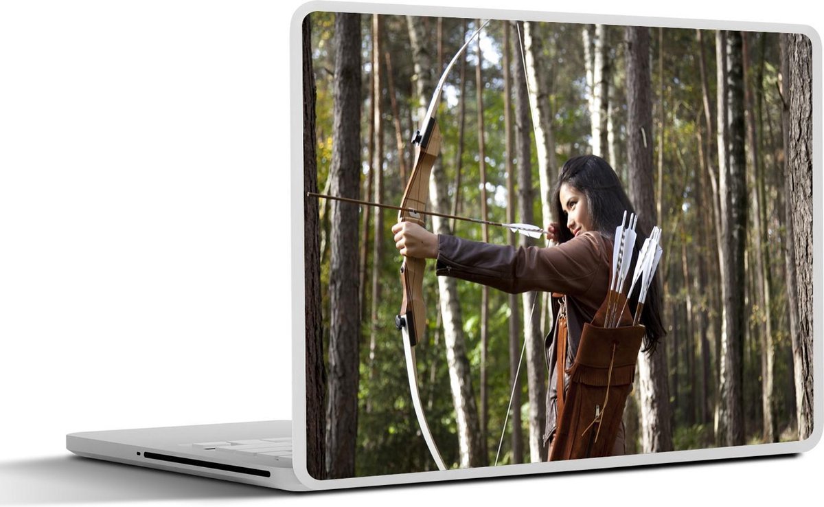 Laptop sticker - 10.1 inch - Jagende vrouw boogschieten