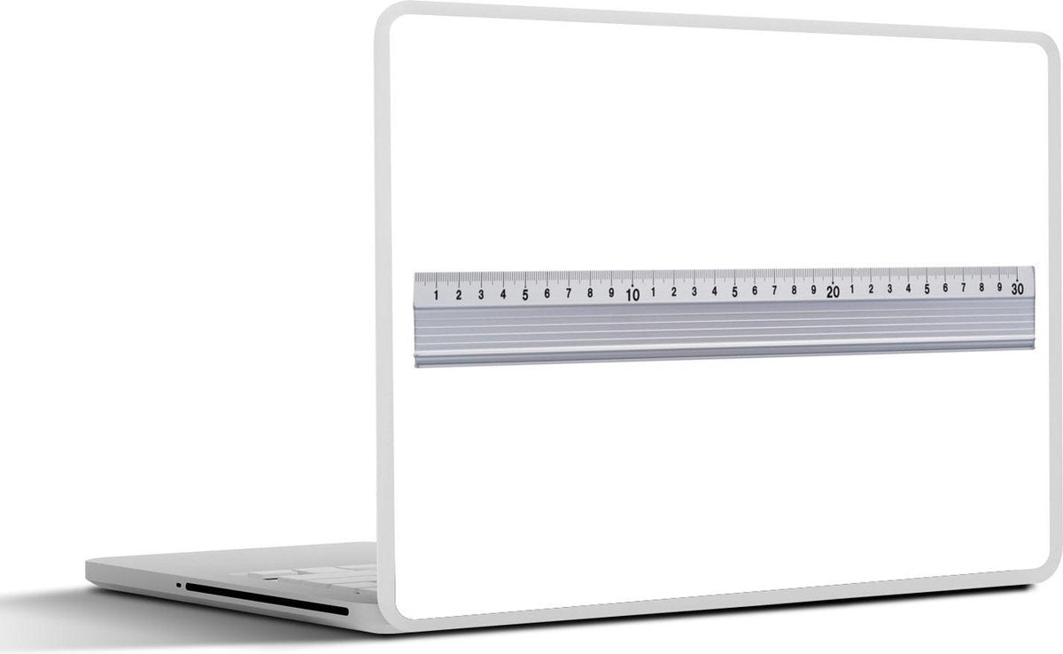 Laptop sticker - 10.1 inch - Aluminium liniaal