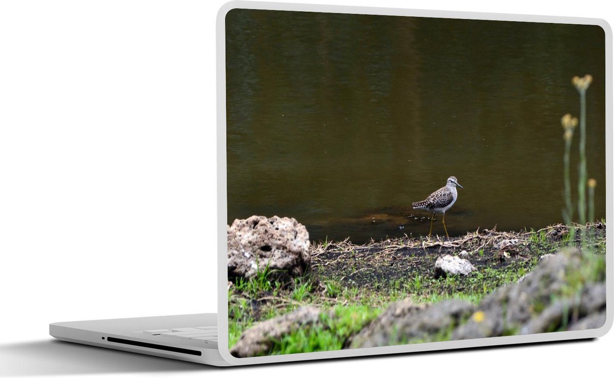 Laptop sticker - 10.1 inch - Aan de rand van het water staat eeb bosruiter