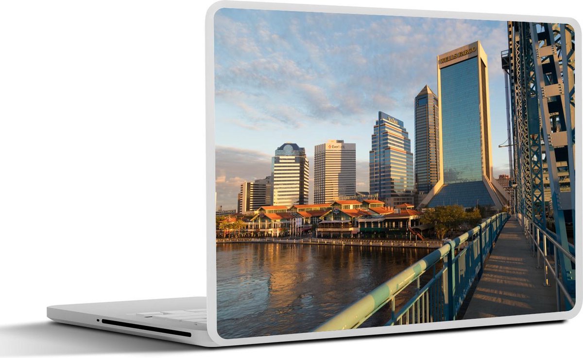 Laptop sticker - 10.1 inch - Jacksonville in de VS gezien vanaf de Main Street Bridge