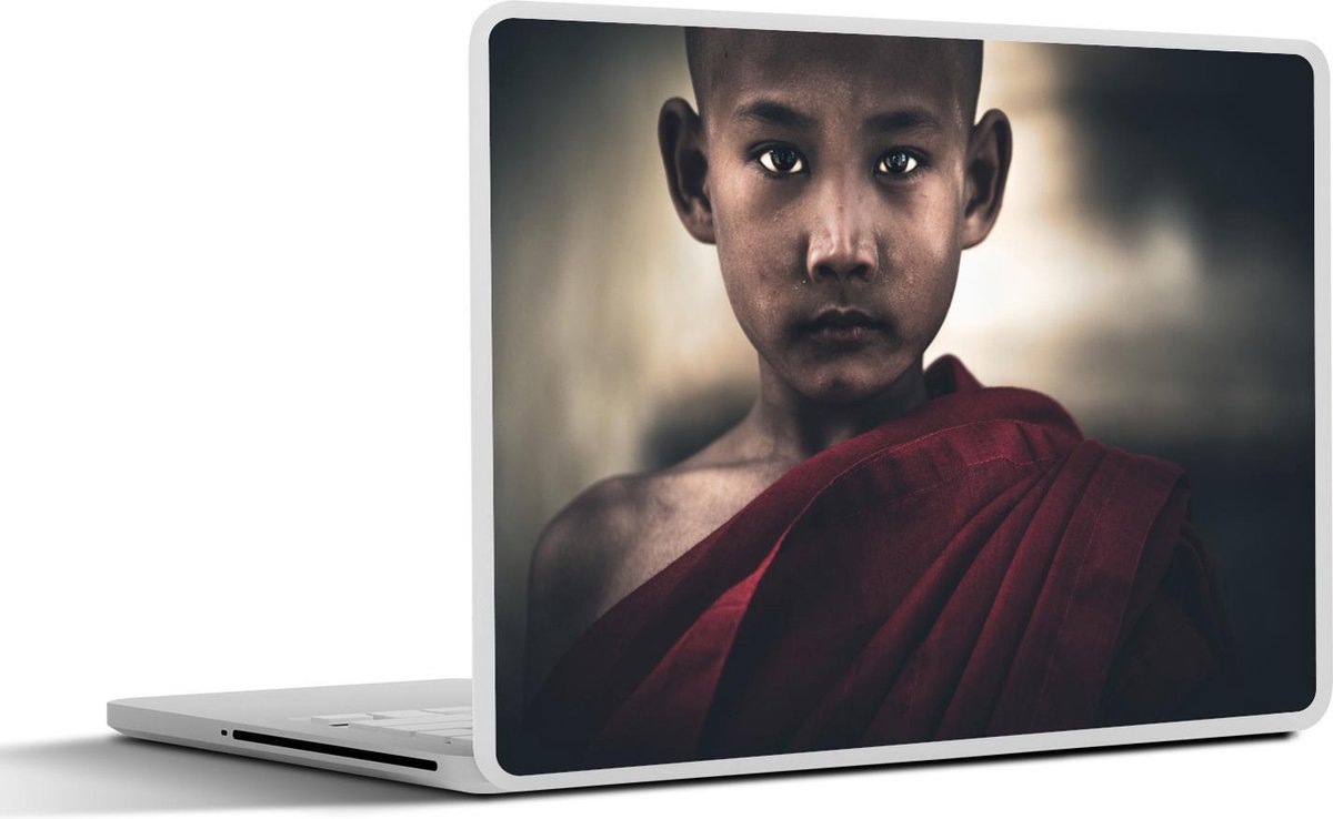 Laptop sticker - 10.1 inch -  jonge monnik in Myanmar