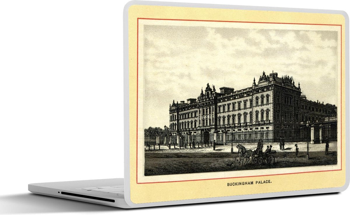 Laptop sticker - 10.1 inch - Illustratie van het Buckingham Palace in de 19e eeuw