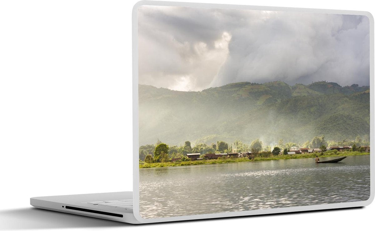 Laptop sticker - 10.1 inch - Intha visser op het Inlemeer in de Birmaanse staat Shan