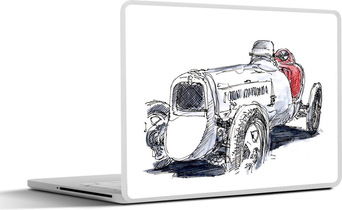 Laptop sticker - 10.1 inch - Illustratie White Monoposto