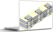 Laptop sticker - 10.1 inch - Illustratie van het bovenaanzicht van het Buckingham Palace