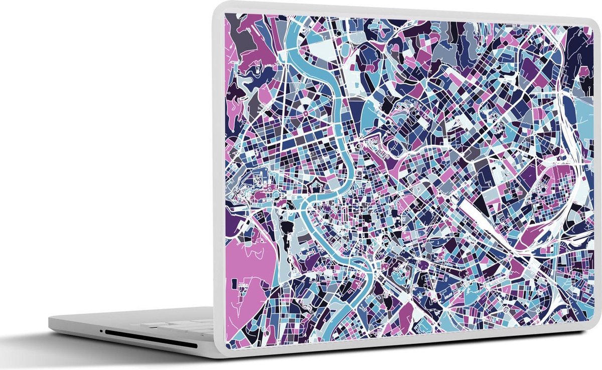 Laptop sticker - 10.1 inch - Illustratie van een Rome in mozaïekstijl