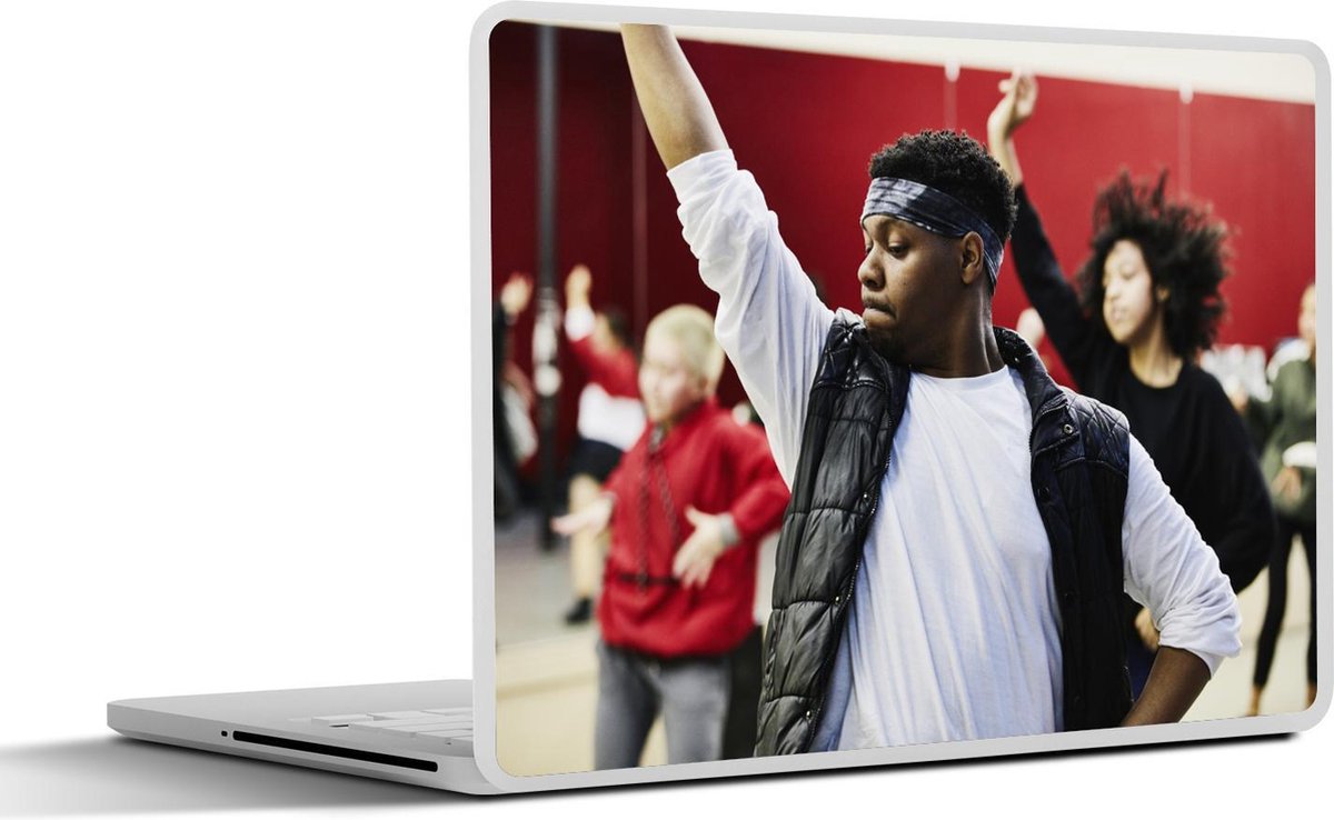Laptop sticker - 10.1 inch - Instructeur leidt een hiphop dans