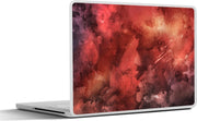 Laptop sticker - 10.1 inch - Abstract werk gemaakt met waterverf en rode tinten