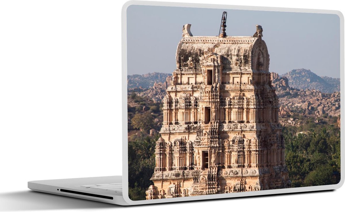 Laptop sticker - 10.1 inch - Indiase Virupaksha tempel met uitzicht op het landschap in India