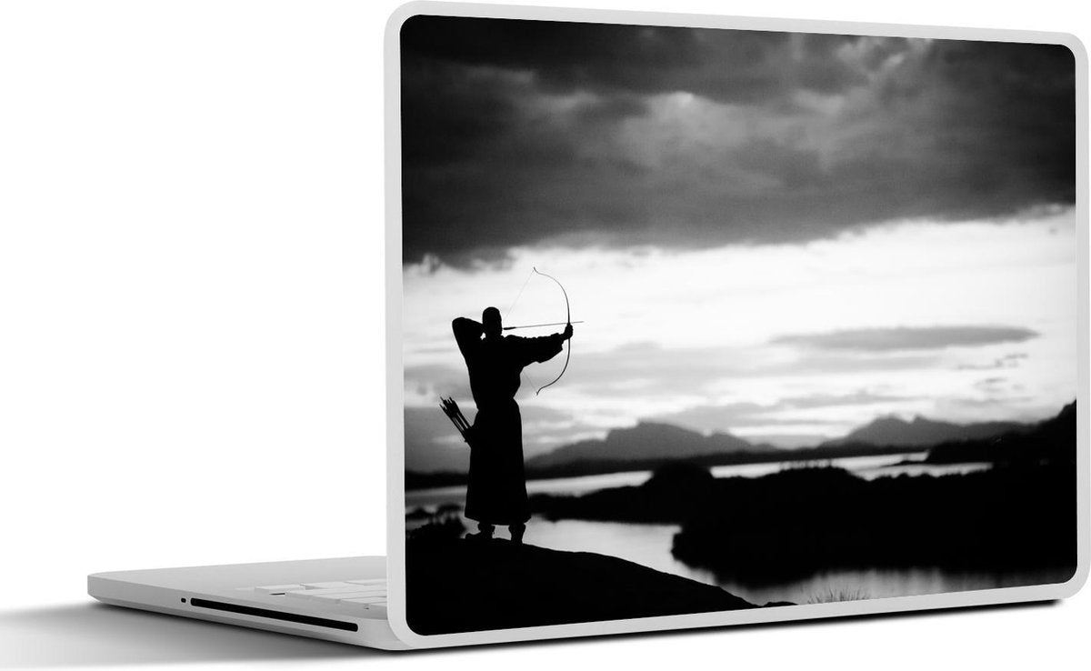 Laptop sticker - 10.1 inch - Jagende man boogschieten