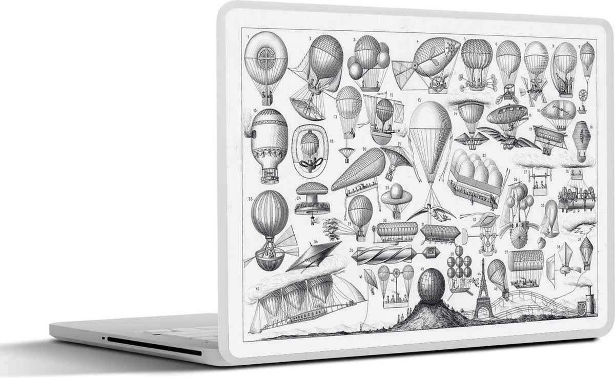 Laptop sticker - 10.1 inch - Illustraties van luchtballonnen