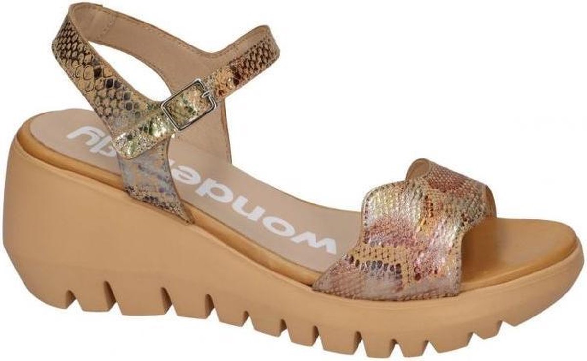 Wonders -Dames -  beige - sandalen - maat 38