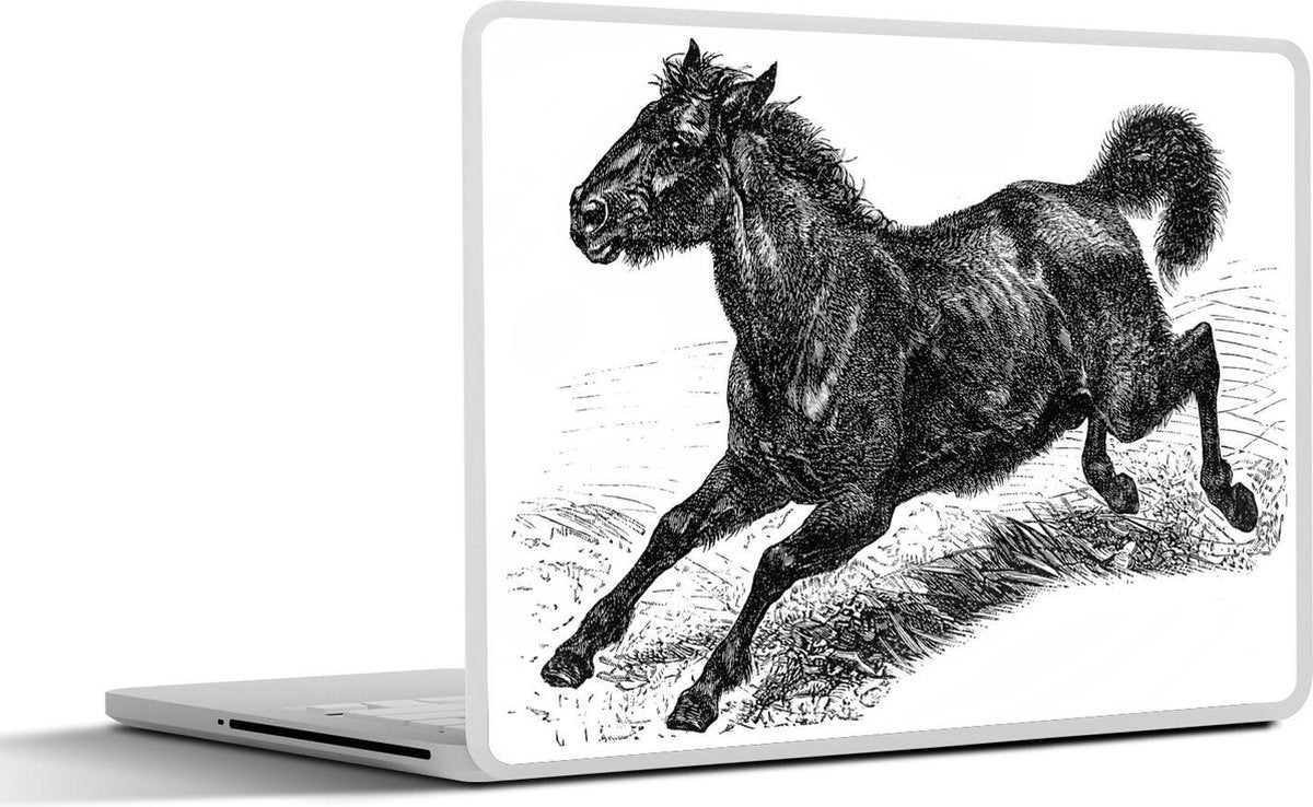 Laptop sticker - 10.1 inch - Illustratie van een Tarpan paard