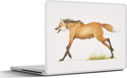 Laptop sticker - 10.1 inch - Illustratie van een manenwolf in het gras