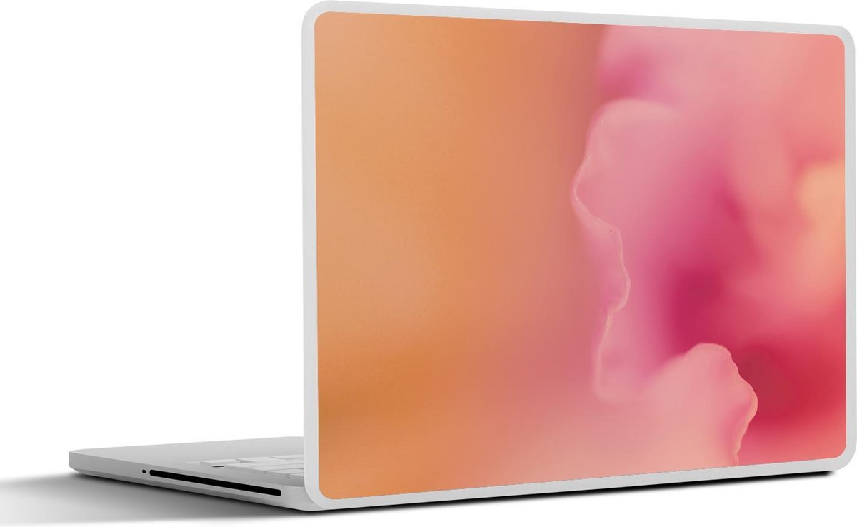 Laptop sticker - 10.1 inch - Abstracte roze bloem