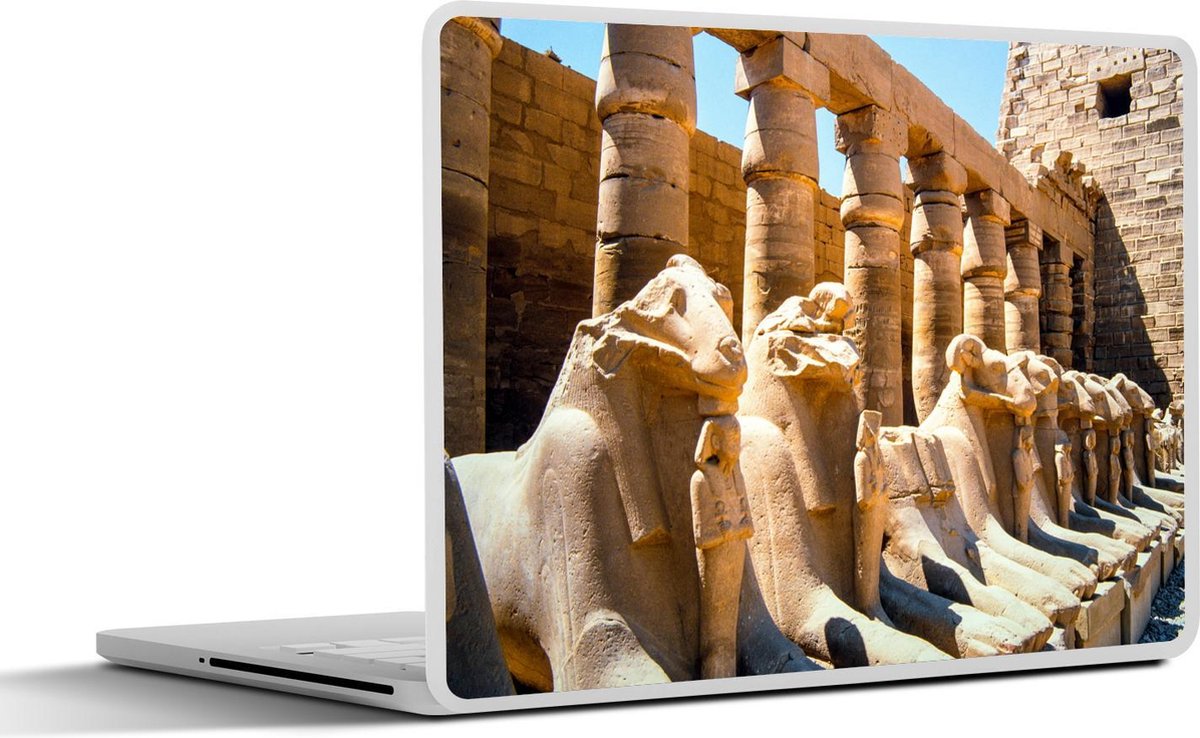 Laptop sticker - 10.1 inch - Aantal beelden in het tempelcomplex van Karnak in Egypte